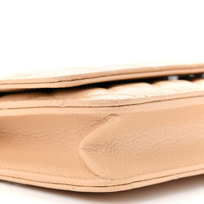 Chanel Caviar Quilted Wallet on Chain WOC Beige Clair 10 of 11