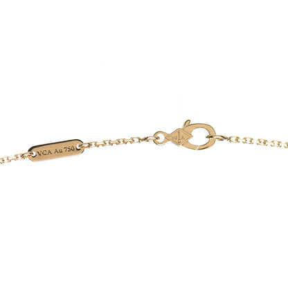 Van Cleef & Arpels 18K Yellow Gold Mother of Pearl Vintage Alhambra Pendant Necklace 4 of 6