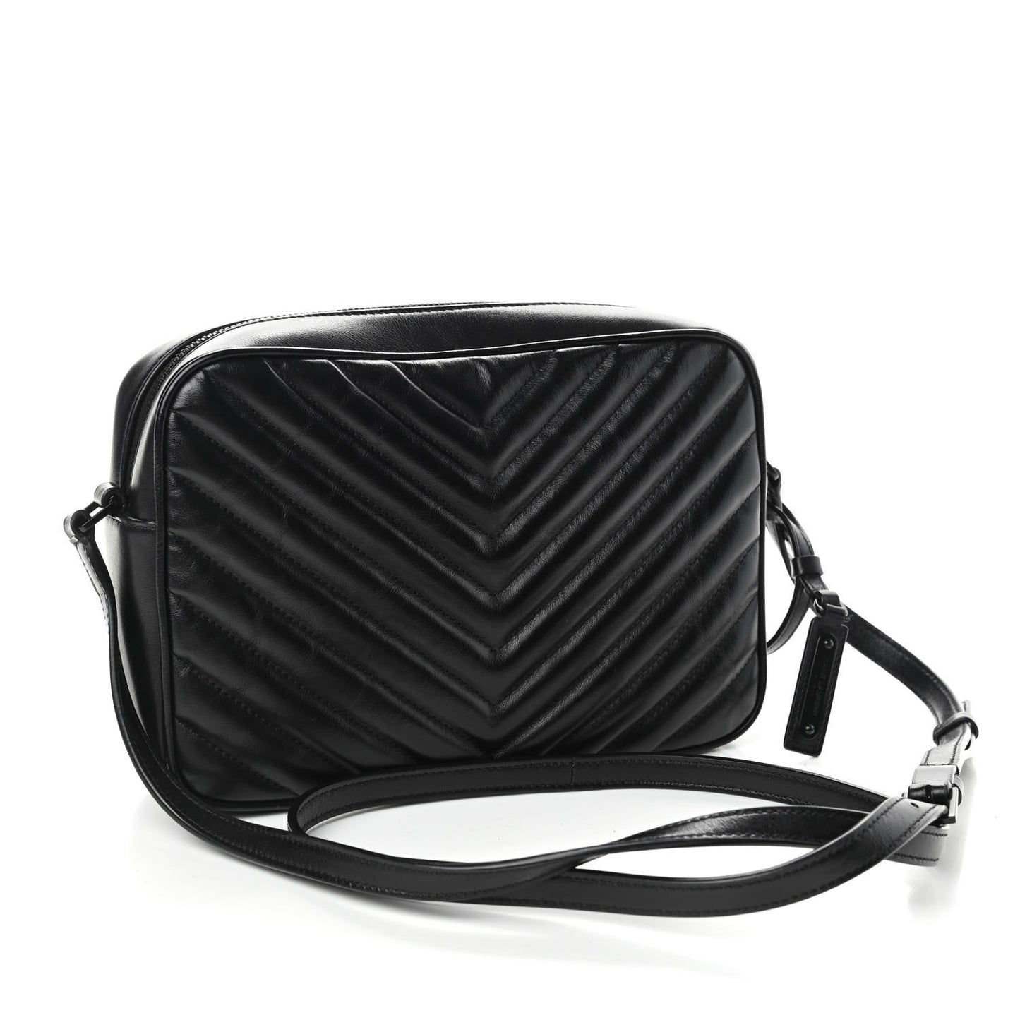 Calfskin Matelasse Monogram Lou Camera Bag Black