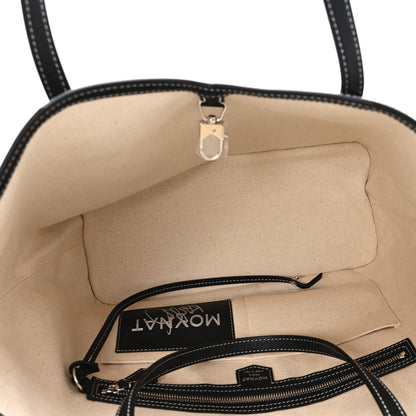 Moynat X KASING LUNG Calfskin Canvas M Labubu Tote MM Black 6 of 10