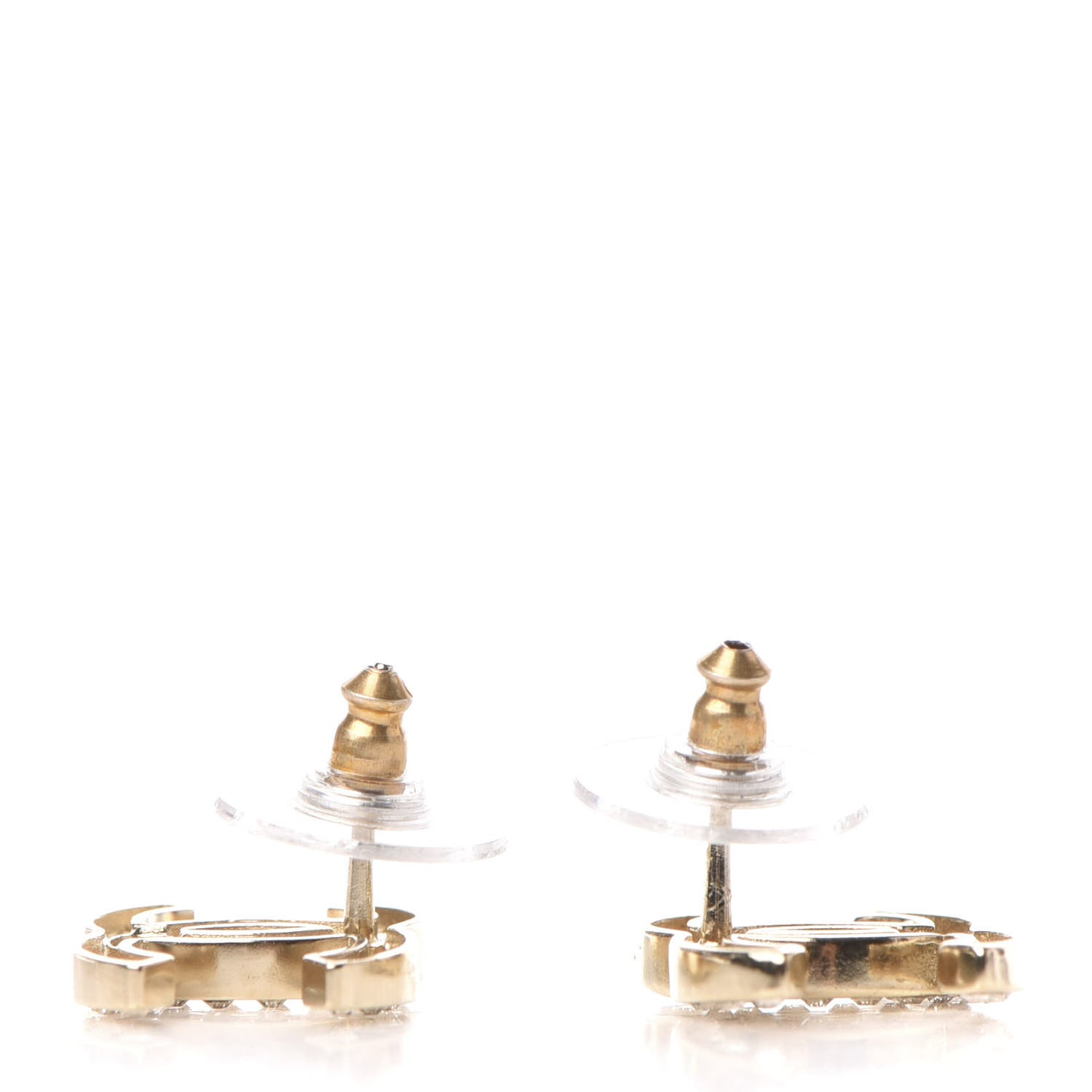 Crystal CC Large Earrings Gold