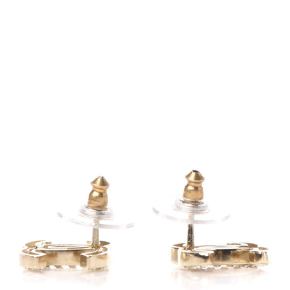Chanel Crystal CC Large Earrings Gold 3 of 5