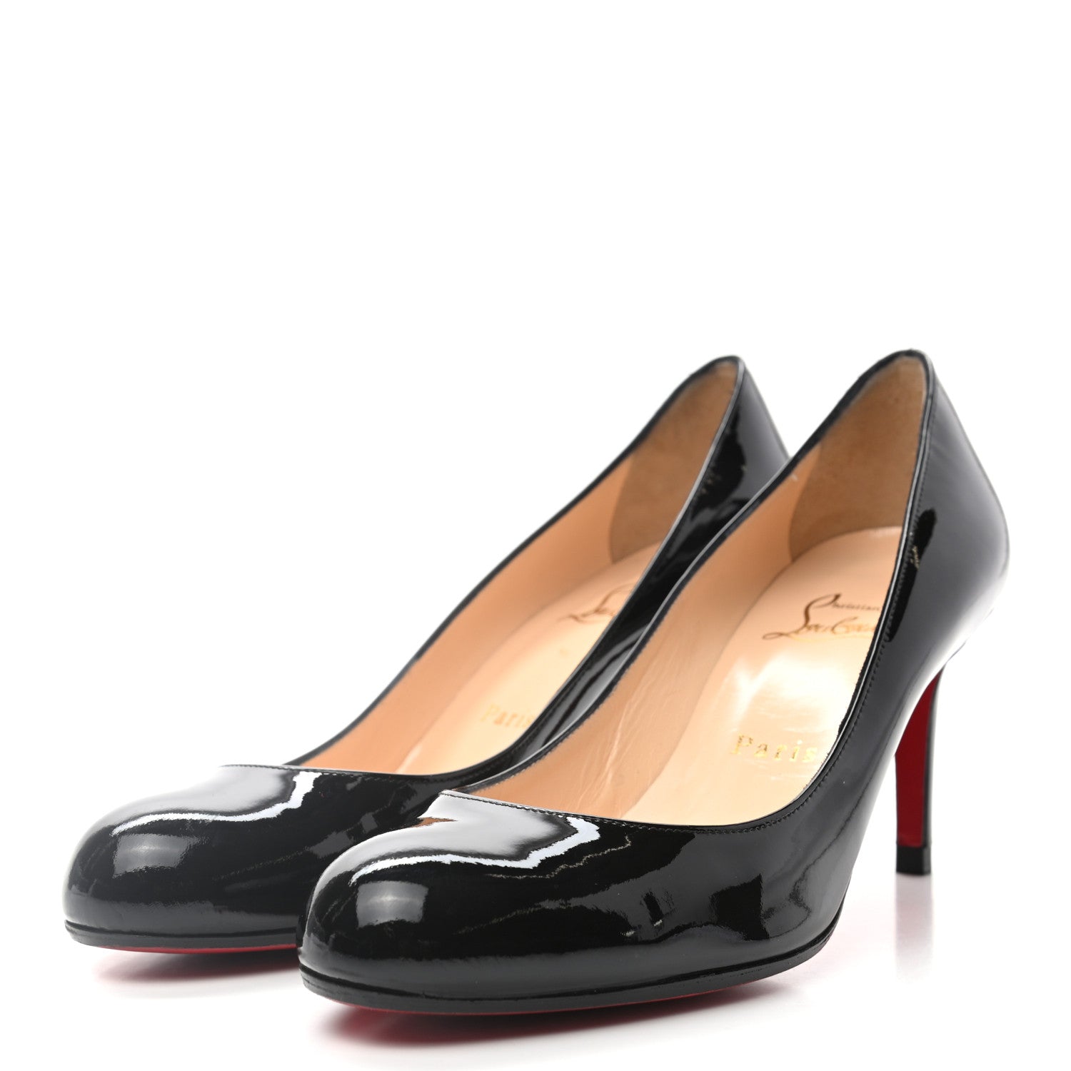 Christian Louboutin Patent Simple 70 Pumps 37.5 Black 3 of 14