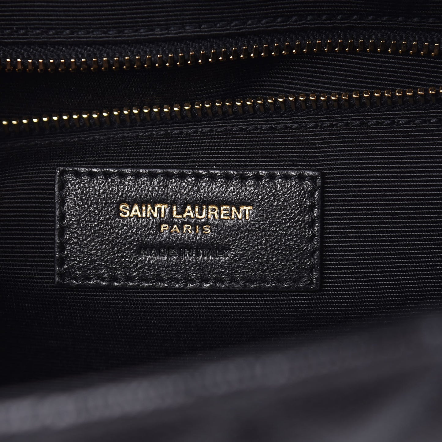 Grain De Poudre Textured Mixed Matelasse Large Triquilt Monogram Satchel Black