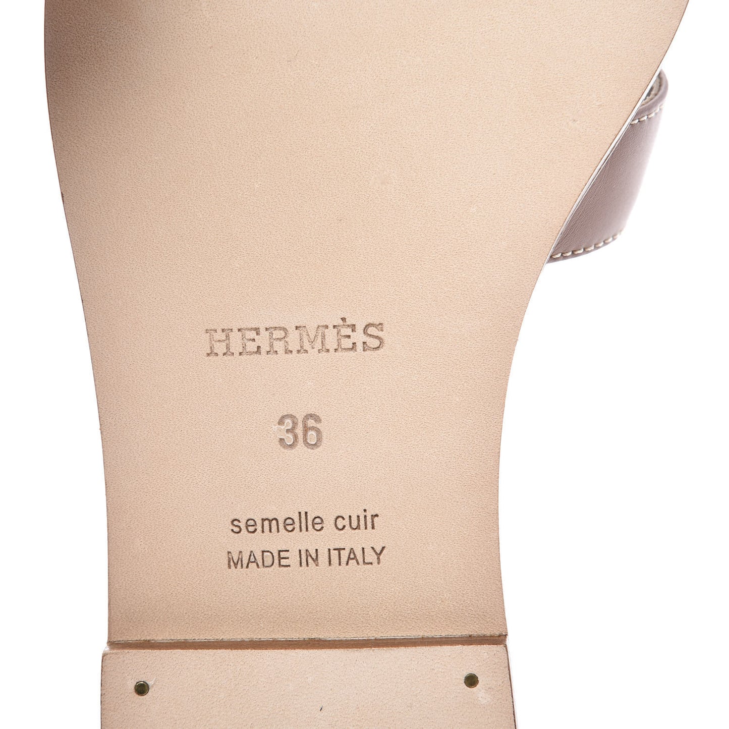 Box Calfskin Oran Sandals 36 Gold