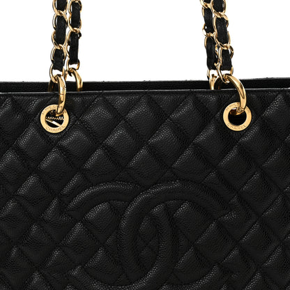 Chanel Caviar Quilted Grand Shopping Tote GST Black 8 of 13