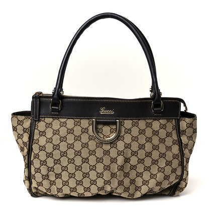 Gucci Monogram D Gold Tote Dark Brown 1 of 11