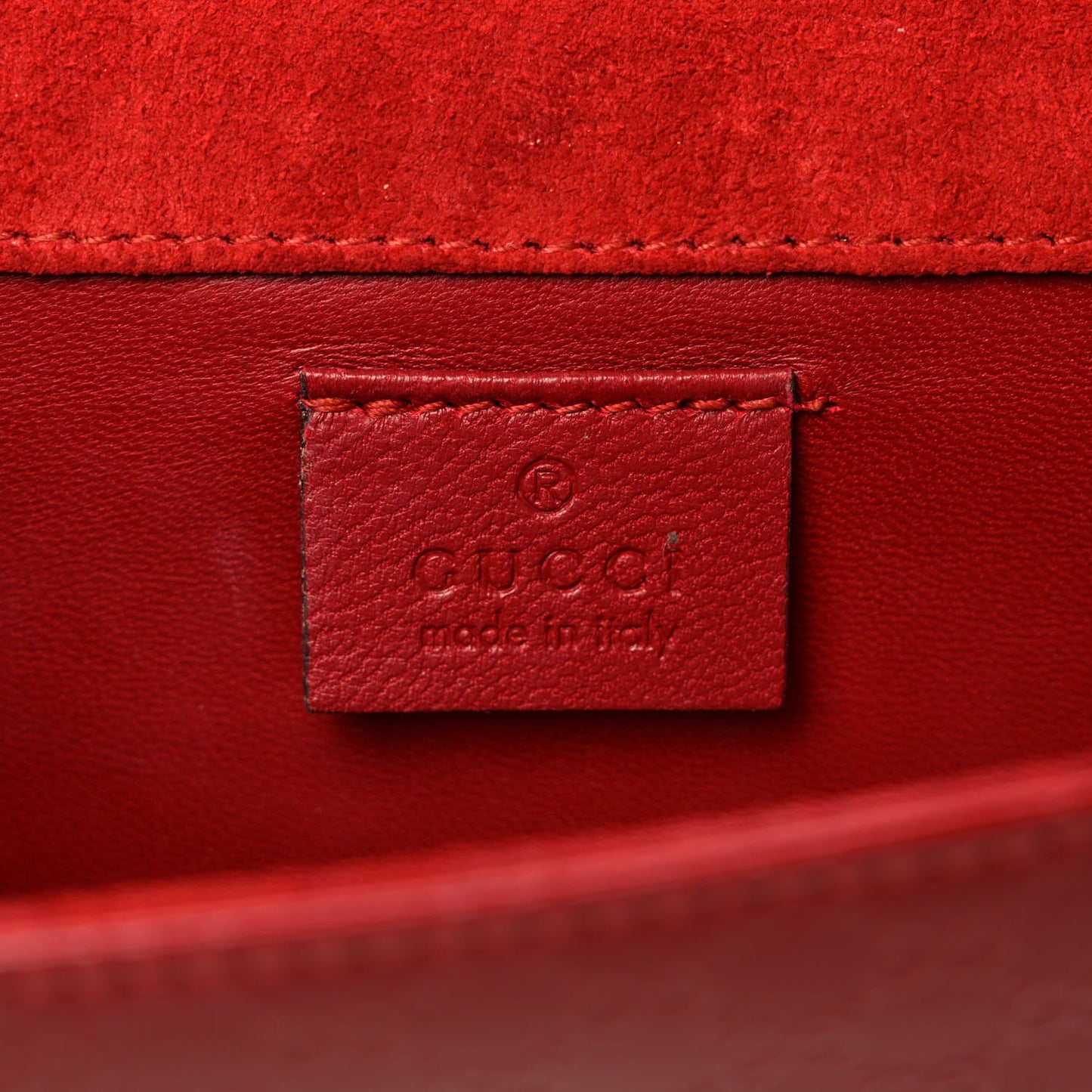 Patent Microguccissima Small Broadway Clutch Red