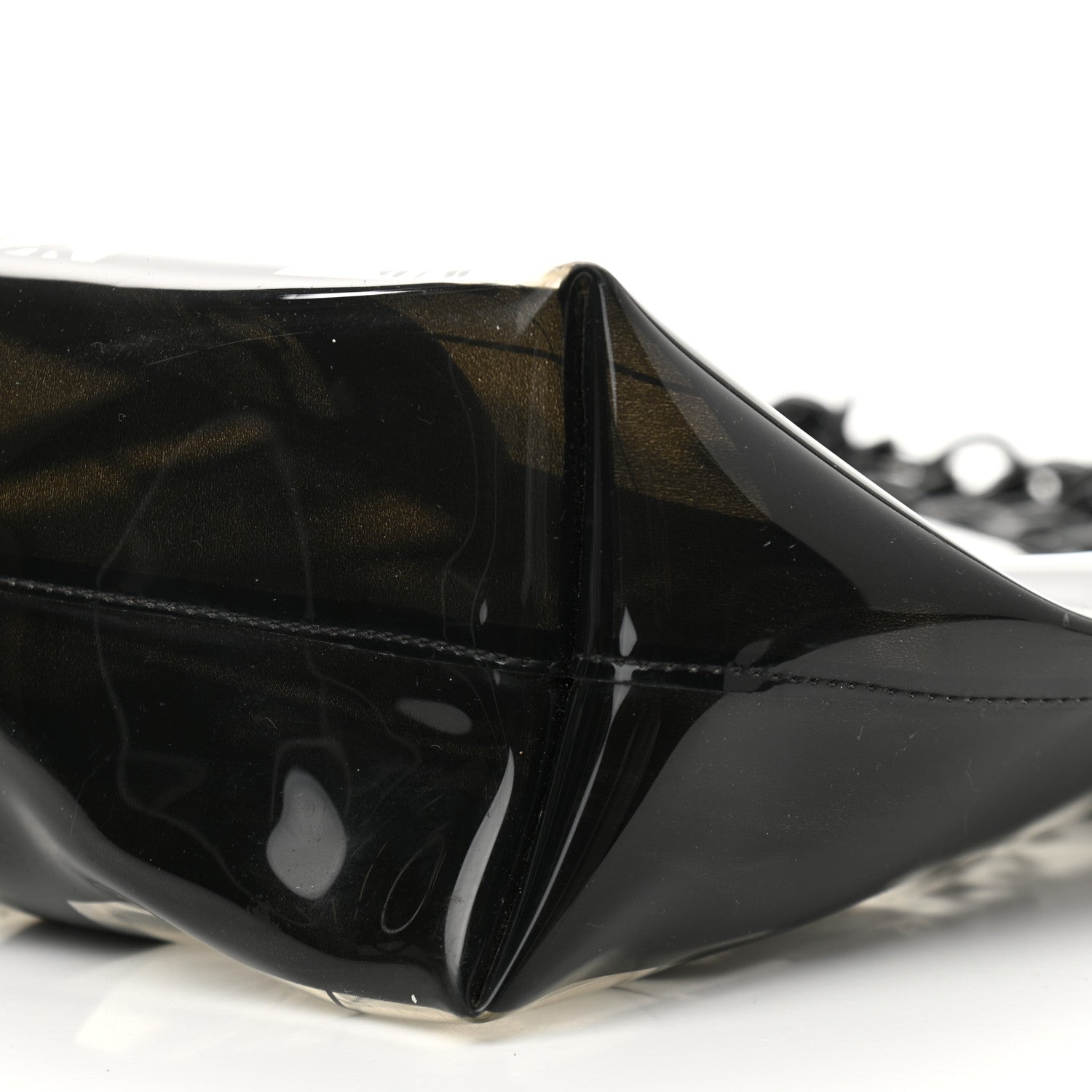 Chanel Vinyl Coco Window Tote Black 9 of 9