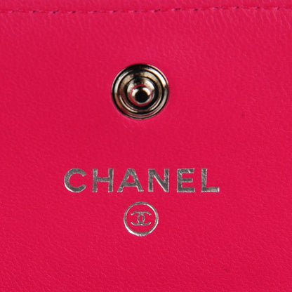 Chanel Lambskin Quilted Flap Card Holder Fuchsia 4 of 7