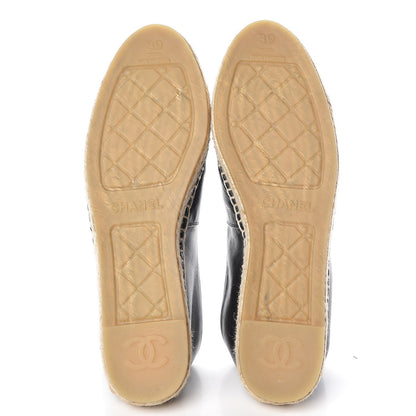 Chanel Lambskin CC Espadrilles 39 Black 5 of 9