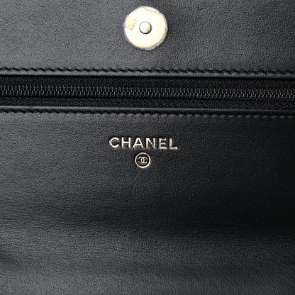 Chanel Shiny Caviar Quilted Pick Me Up Wallet On Chain WOC Black 6 of 11