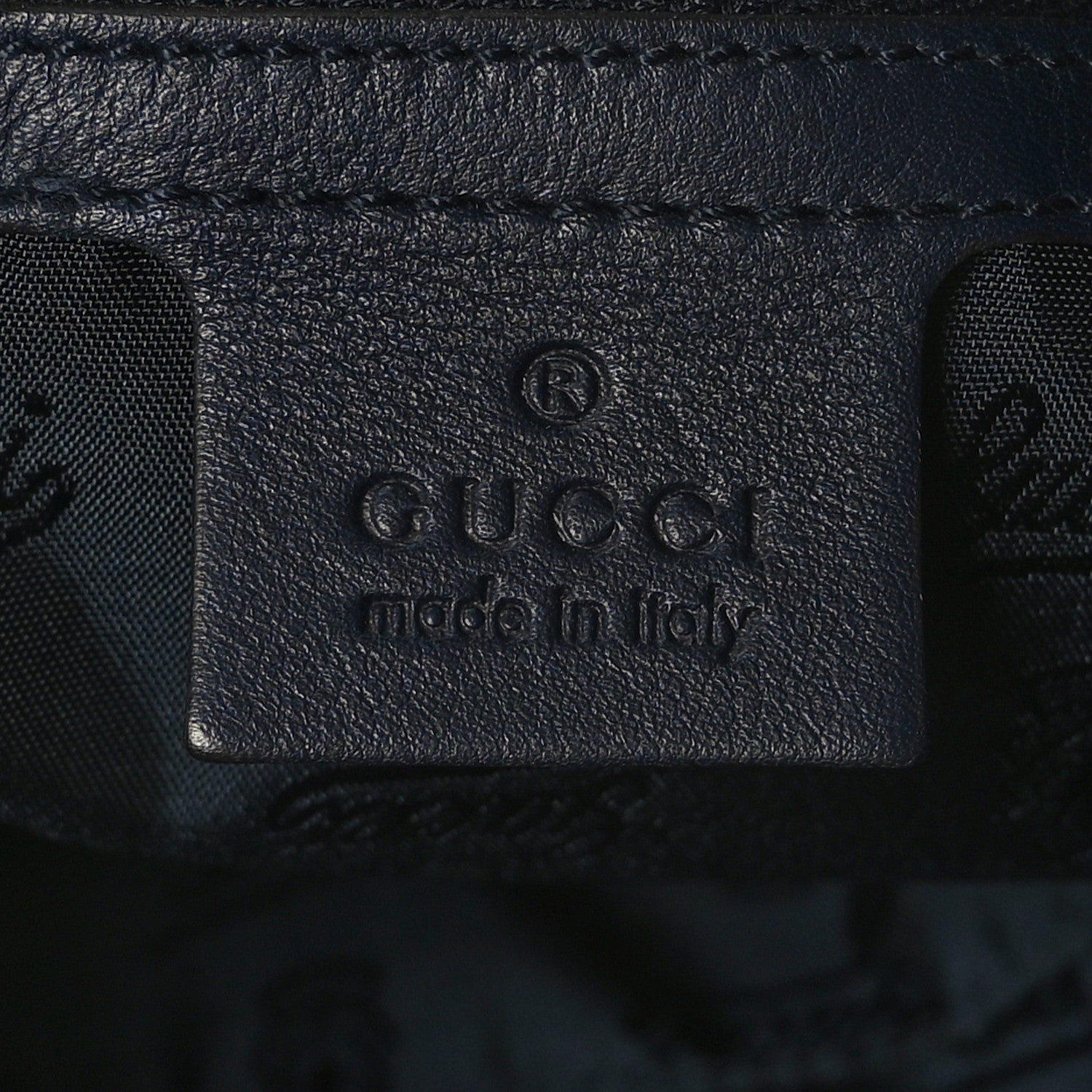 Gucci Crystal Monogram Hysteria Tote Navy Blue 6 of 9