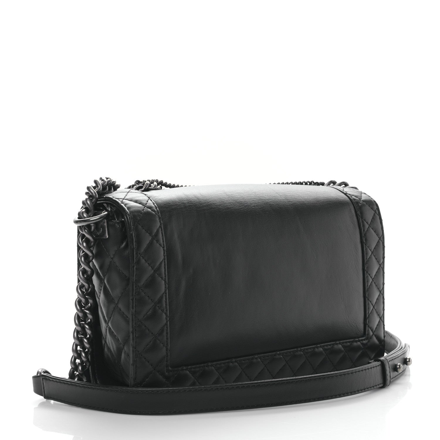 Chanel Calfskin Enchained New Medium Boy Flap Black 3 of 9