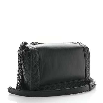 Chanel Calfskin Enchained New Medium Boy Flap Black 3 of 9