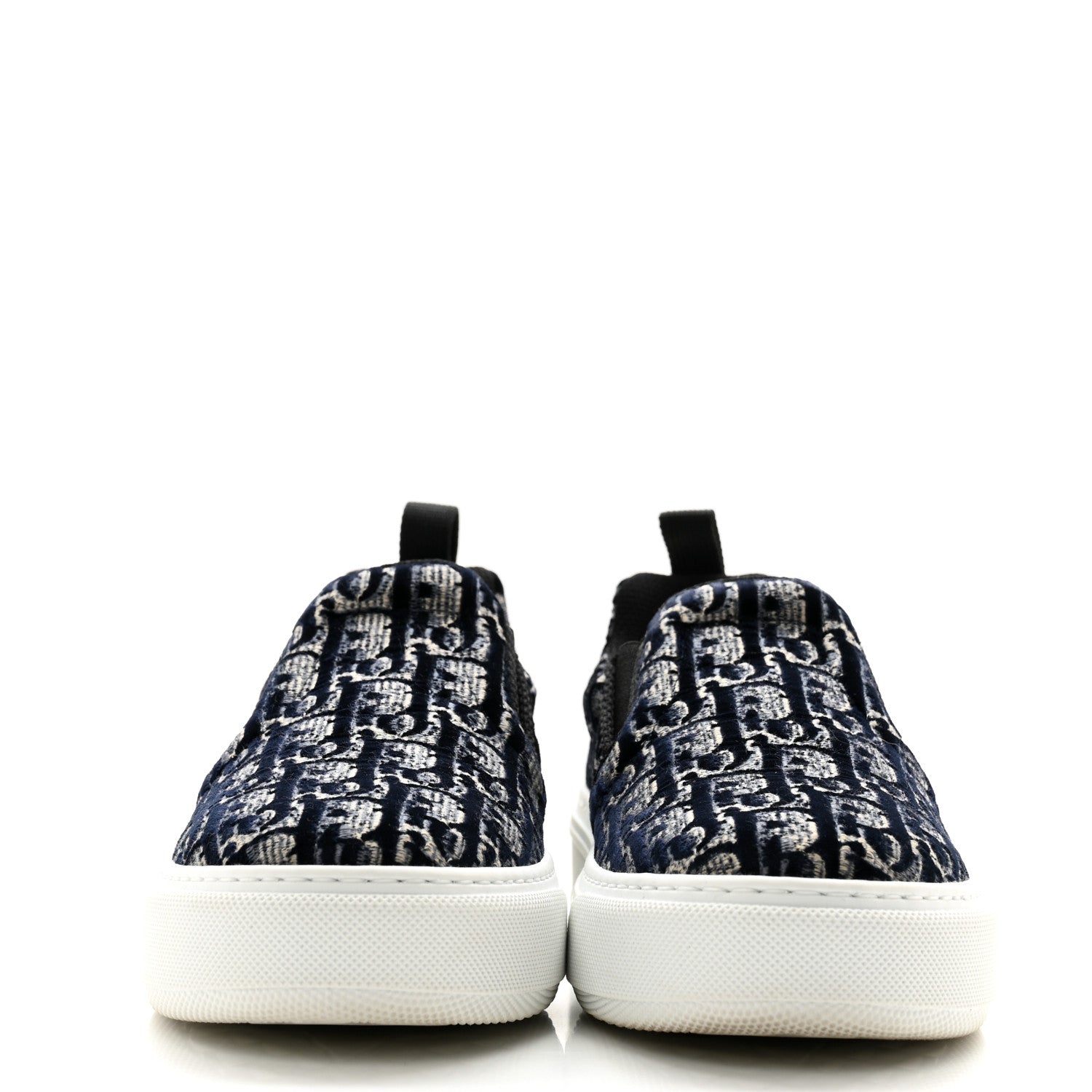 Christian Dior Velvet Oblique Womens Solar Slip On Sneakers 36 Deep Blue 2 of 9