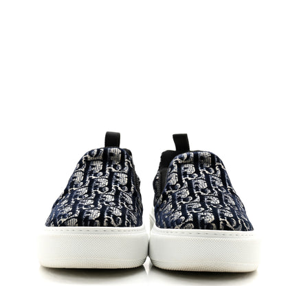 Christian Dior Velvet Oblique Womens Solar Slip On Sneakers 36 Deep Blue 2 of 9