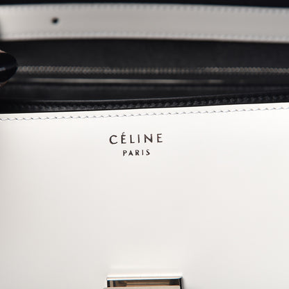 Celine Spazzolato Calfskin Medium Classic Box Flap Bag Optic White 6 of 12