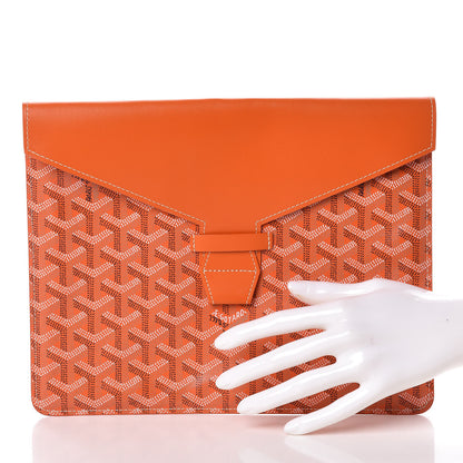 Goyard Goyardine Camondo MM Horizontal Clutch Orange 2 of 6