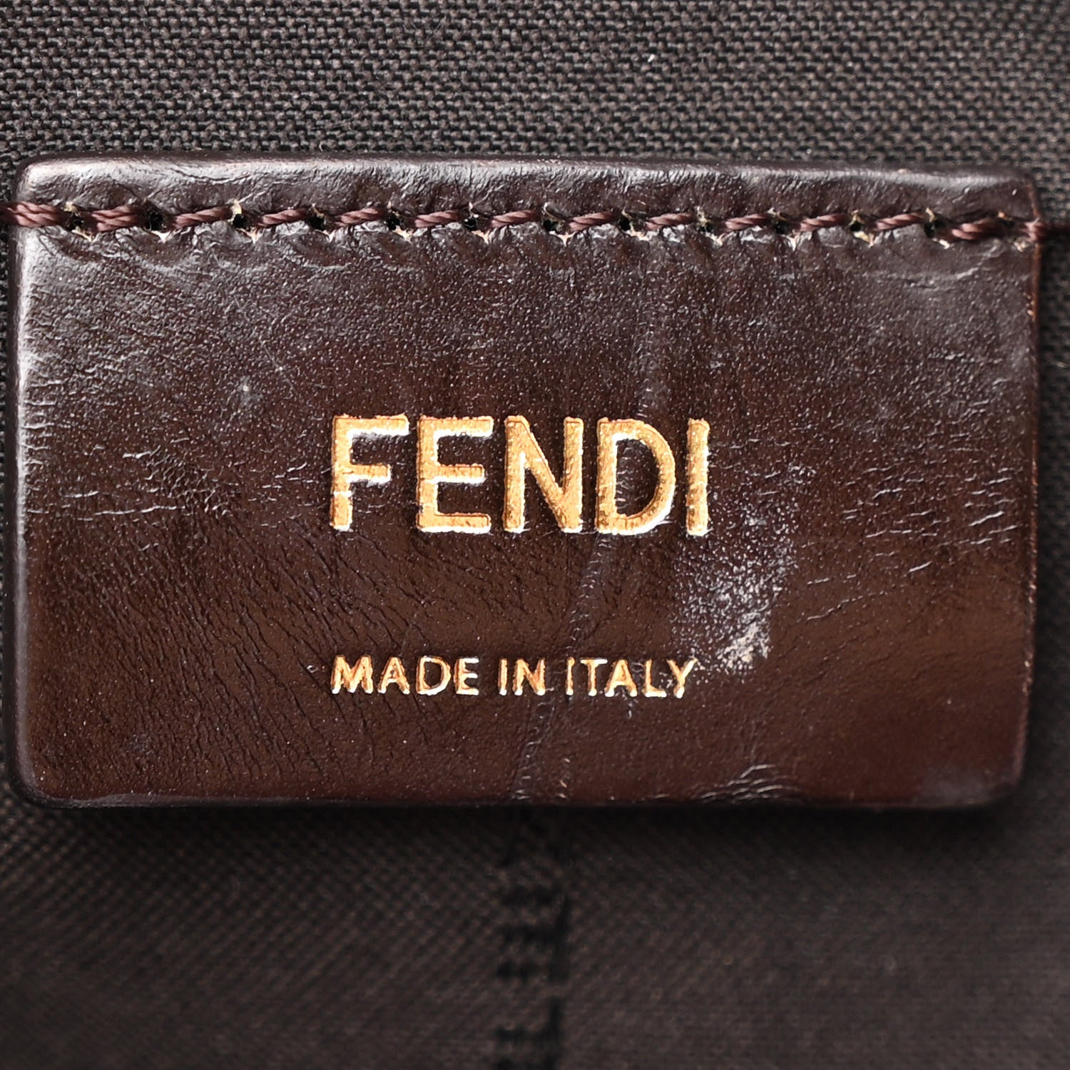 Fendi Pequin Vitello Elite 2Jours Bucket Bag Tobacco 6 of 11
