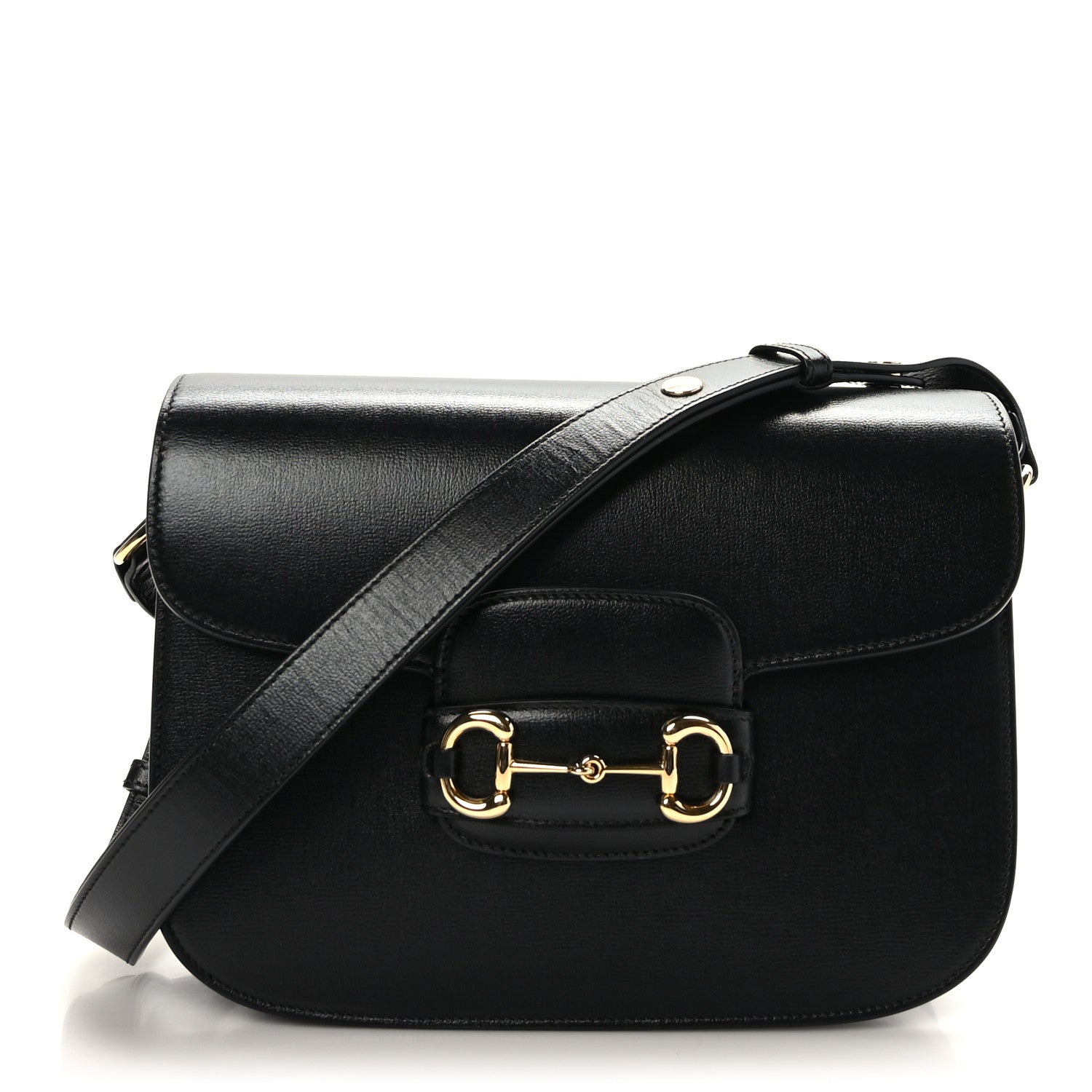 Gucci Azalea Calfskin Horsebit 1955 Shoulder Bag Black 1 of 9