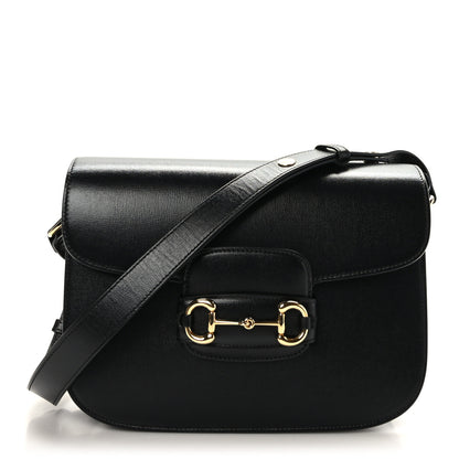 Gucci Azalea Calfskin Horsebit 1955 Shoulder Bag Black 1 of 9