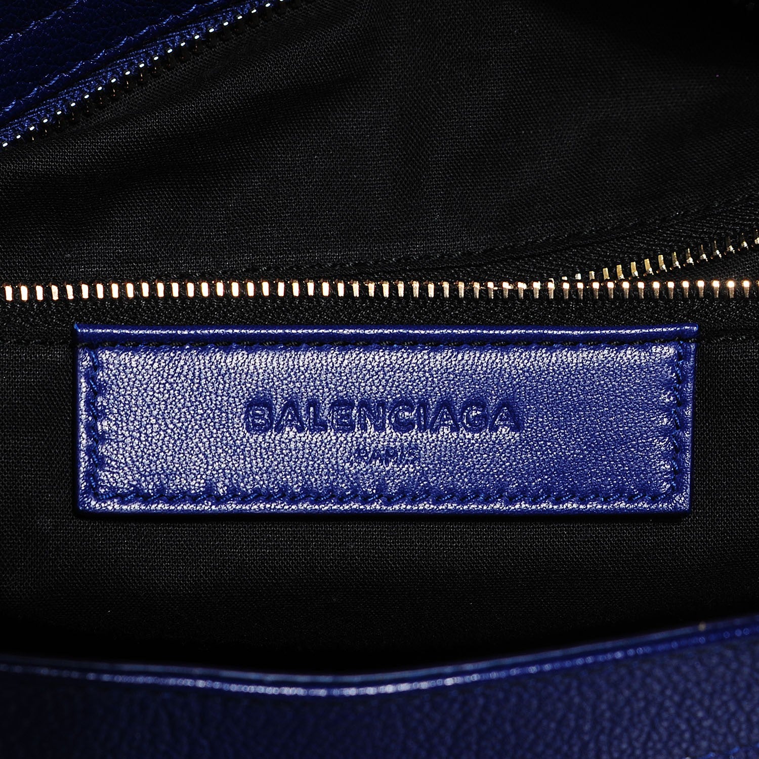 Balenciaga Chevre Gold Metallic Edge Hardware Velo Bleu Roi 11 of 14