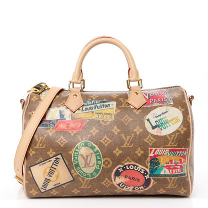 Louis Vuitton Monogram Hotel Labels Speedy Bandouliere 30 1 of 11