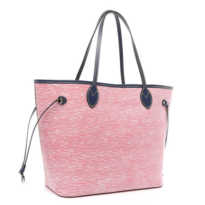 Louis Vuitton Epi Neverfull MM Denim Red 4 of 11