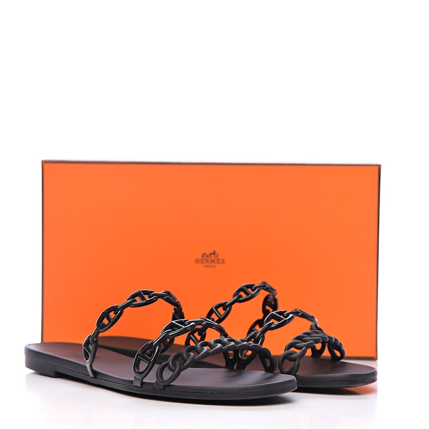 Rubber Chaine d'Ancre Rivage Sandals 40 Black