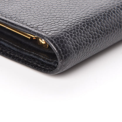 Chanel Caviar Timeless CC Compact French Wallet Black 10 of 11