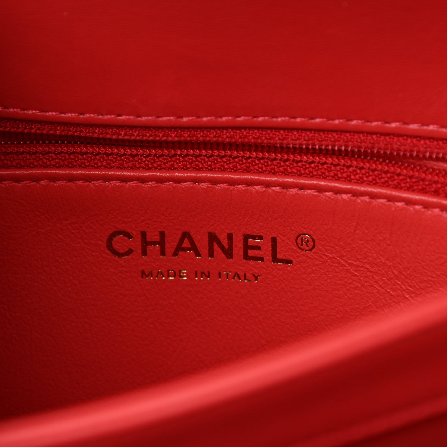 Lambskin Quilted Medium Trendy CC Flap Red