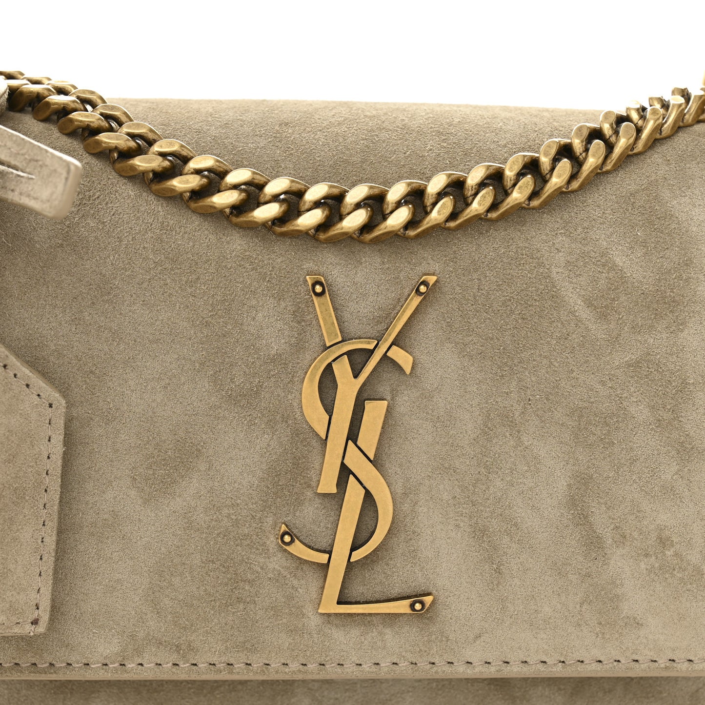 Suede Calfskin Small Monogram Sunset Dark Beige