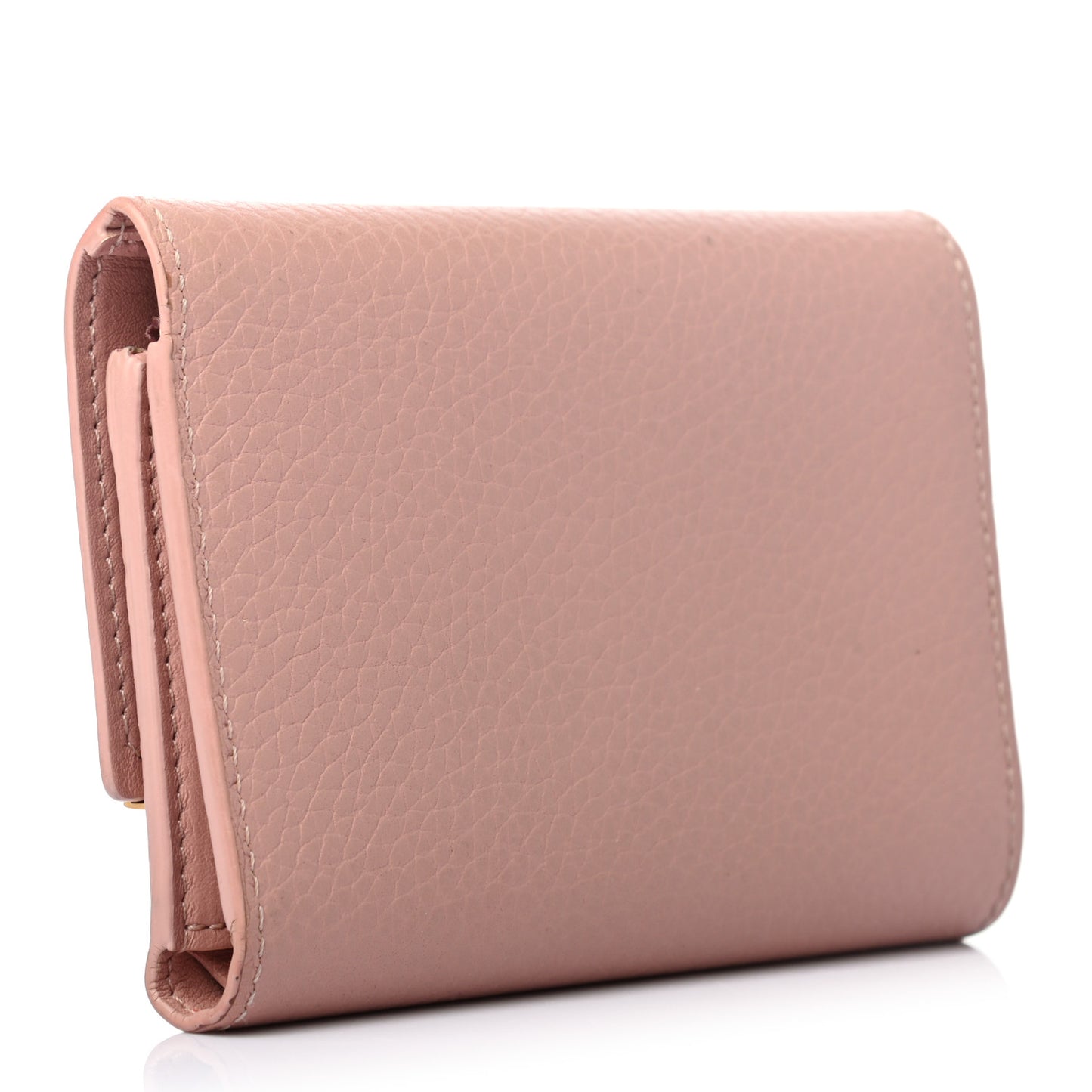 Taurillon Embellished Capucines Compact Wallet Magnolia