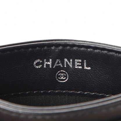 Chanel Lambskin Quilted CC Crossing Card Holder Black 6 of 9