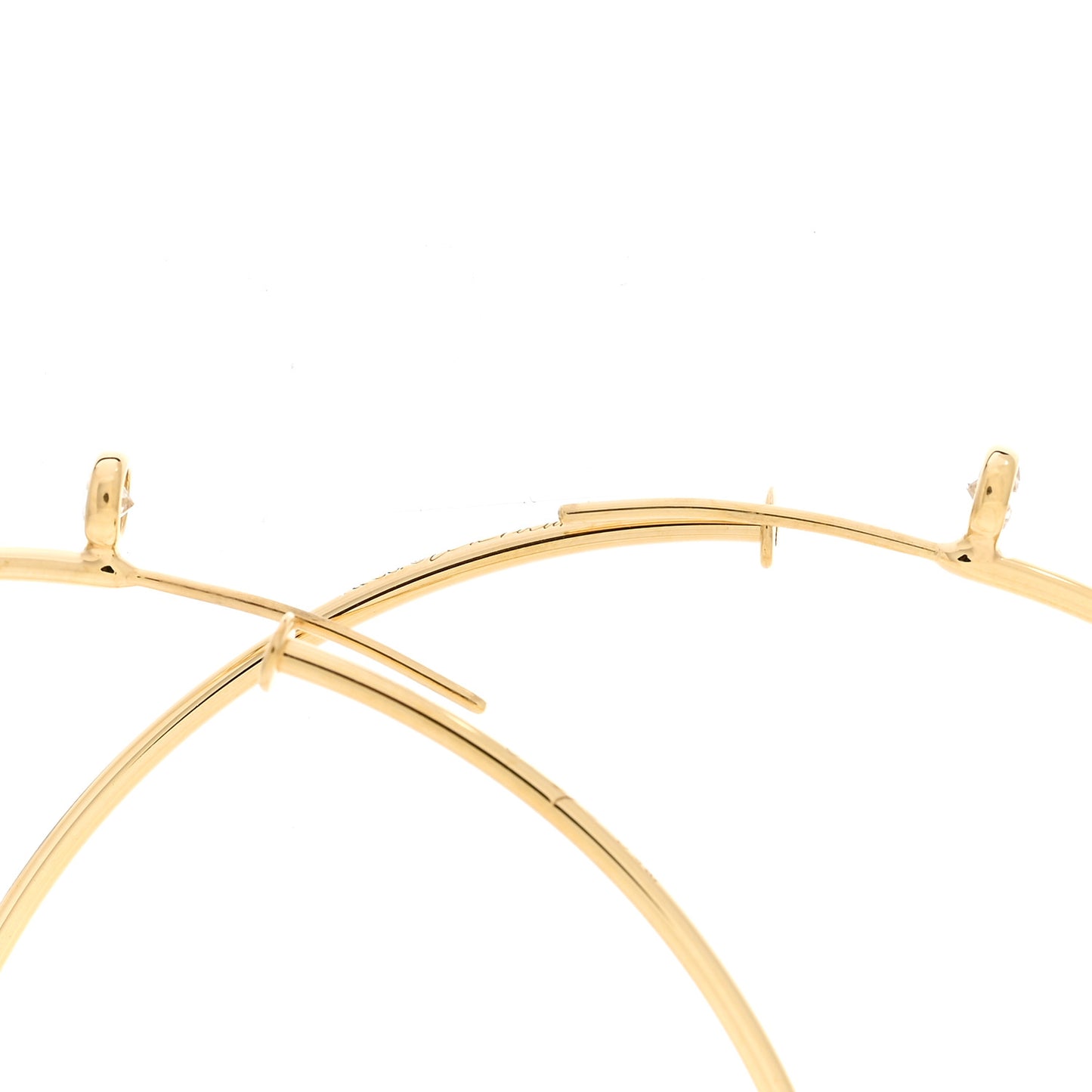 18K Yellow Gold Diamond Large Elsa Peretti Hoop Earrings