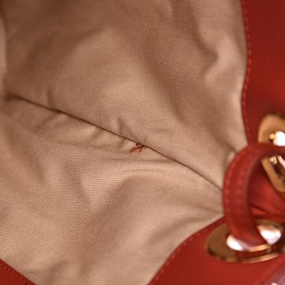 Chloe Smooth Calfskin Little Horses Embroidered Tao Zipped Tote Earthy Red 7 of 10