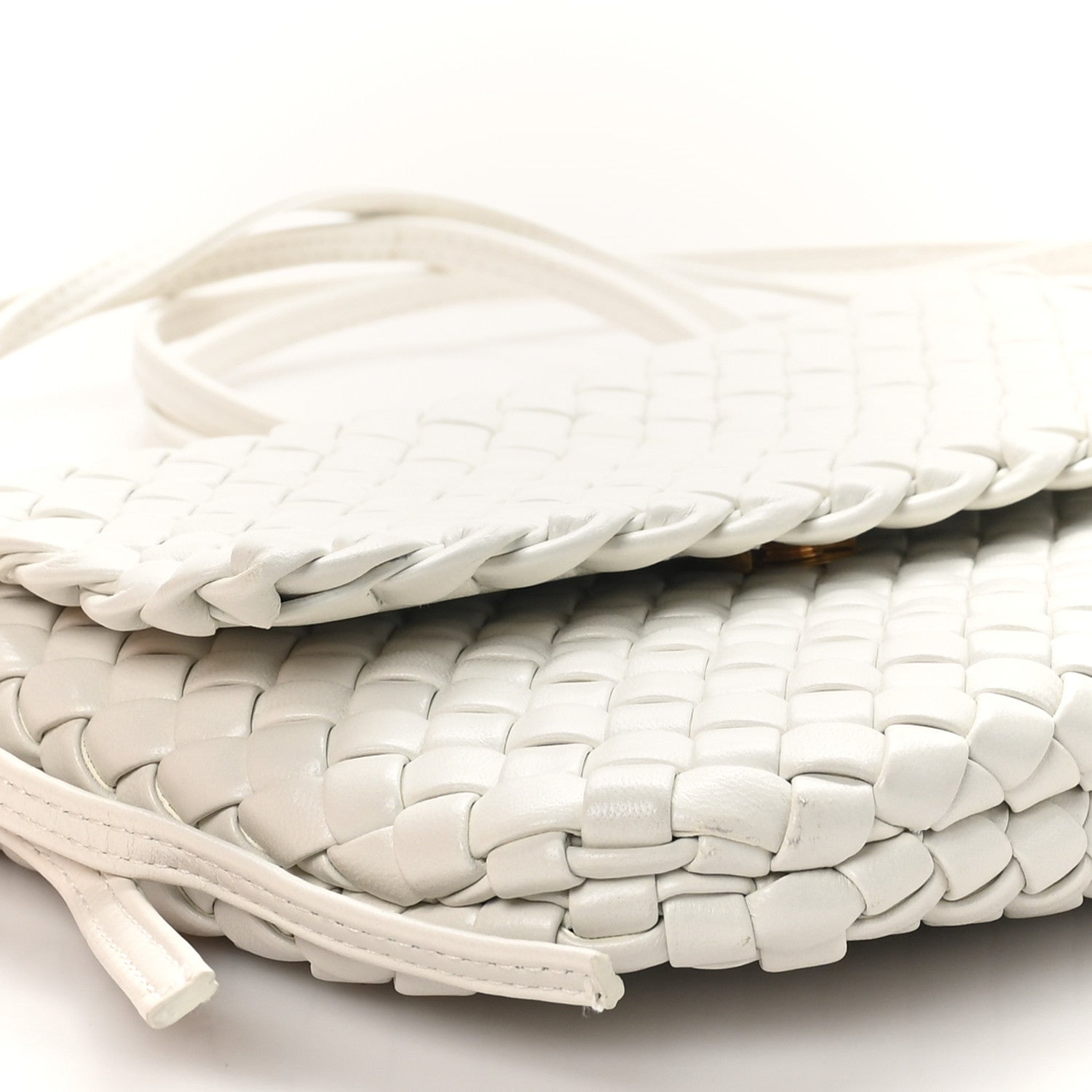 Bottega Veneta Nappa Intrecciato Cobble Messenger Bag White 8 of 10