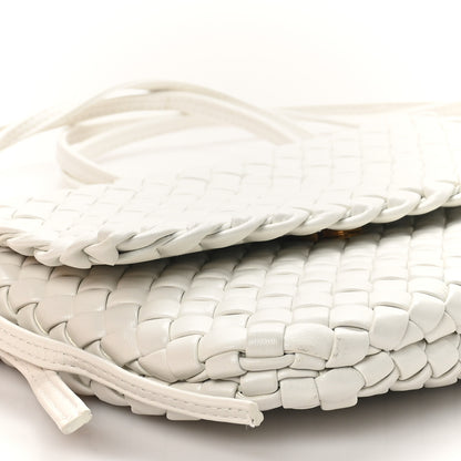 Bottega Veneta Nappa Intrecciato Cobble Messenger Bag White 8 of 10