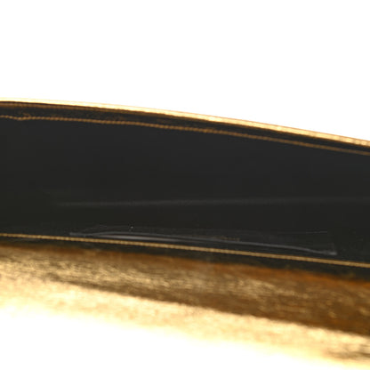 Saint Laurent Metallic Calfskin Monogram Large Belle De Jour Clutch Gold 4 of 5