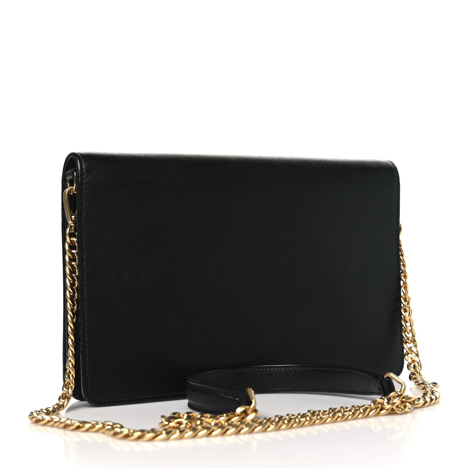 Prada Saffiano Lux Mini Crossbody Bag Black 4 of 12