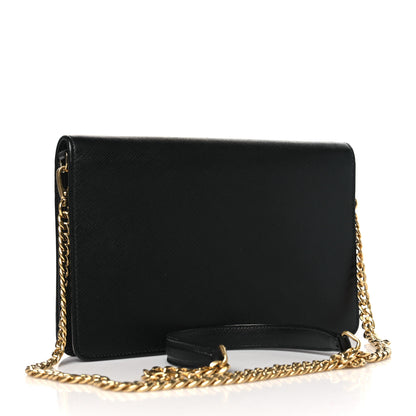 Prada Saffiano Lux Mini Crossbody Bag Black 4 of 12