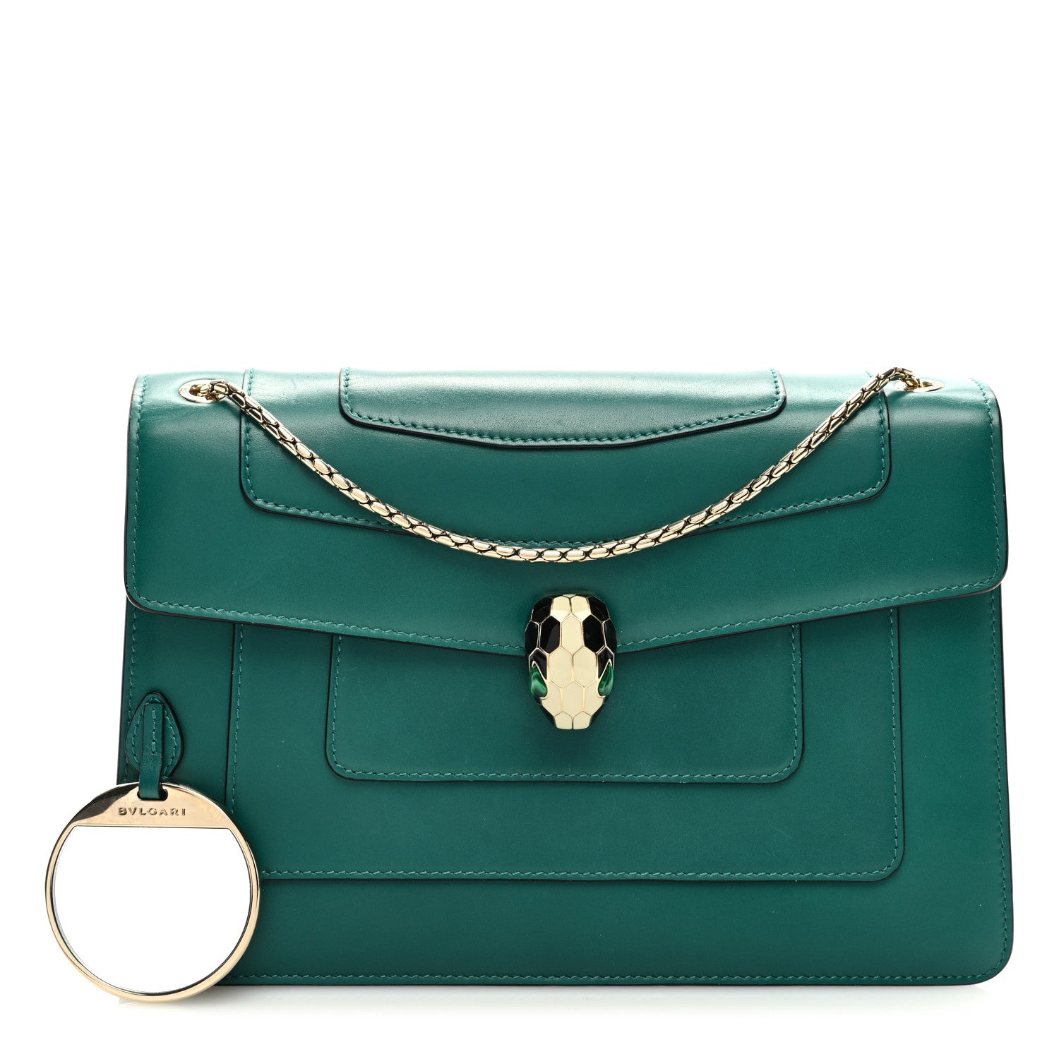 Bulgari Calfskin Serpenti Forever Shoulder Bag Emerald Green 1 of 9