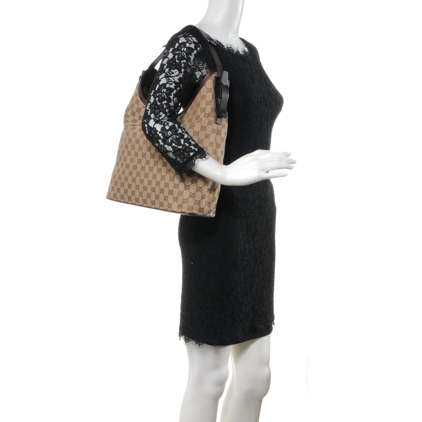 Monogram Large Shoulder Bag Ebony