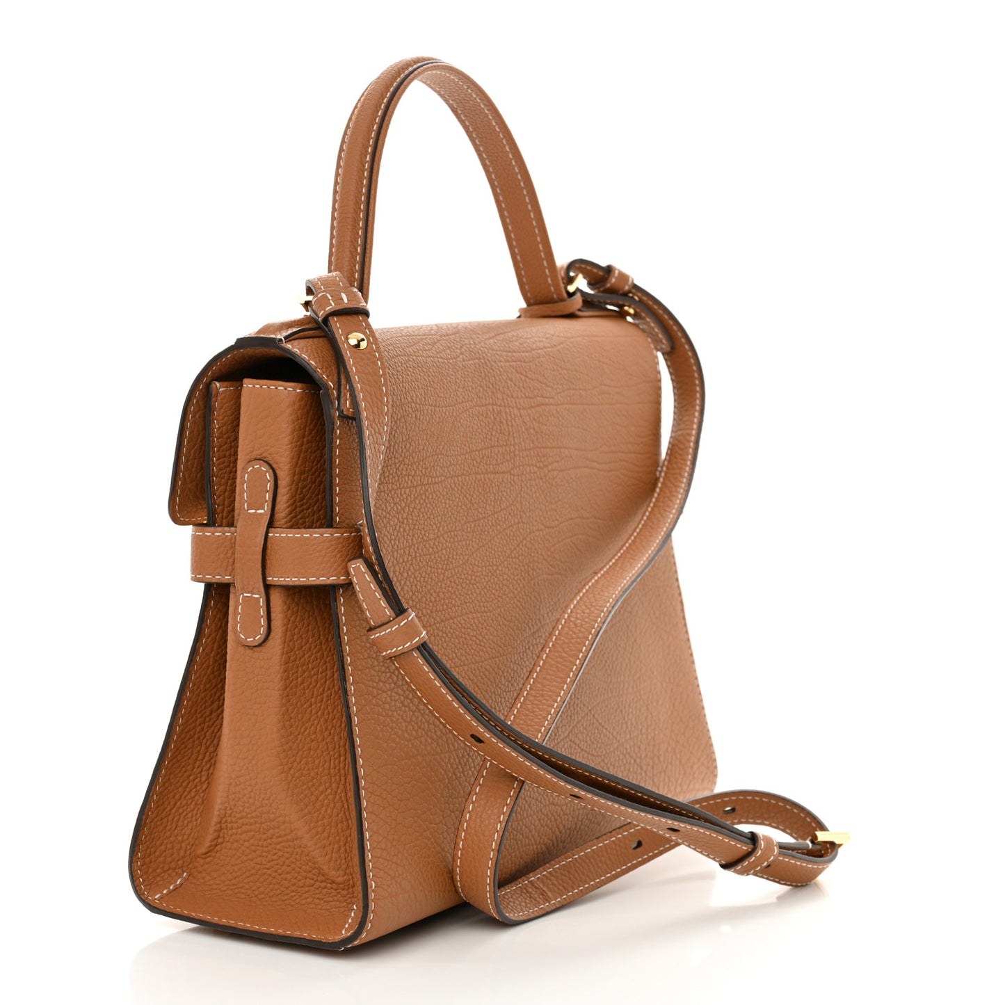 Crispy Calfskin MM Tempete Satchel Vegetal