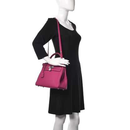 Hermes Togo Kelly Retourne 28 Rose Pourpre 2 of 12