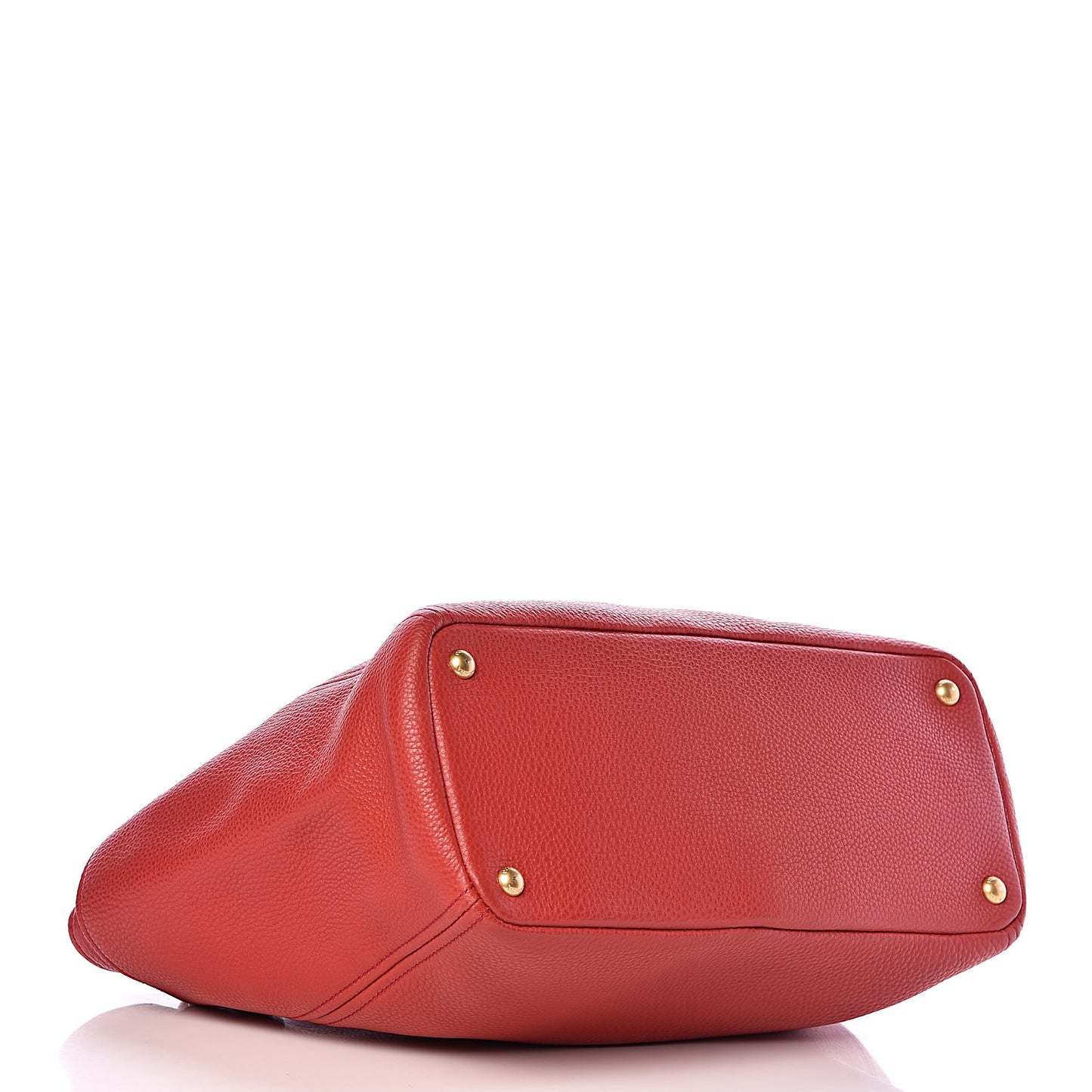 Vitello Daino Side Pocket Tote Rosso