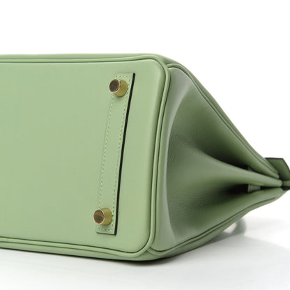 Hermes Swift Birkin 25 Vert Criquet 7 of 11