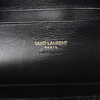 Saint Laurent Raffia Canvas Monogram Mini Lou Camera Bag Beige Black 6 of 11