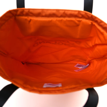 Burberry Nylon London England Print Logo Flat Tote Orange 5 of 8